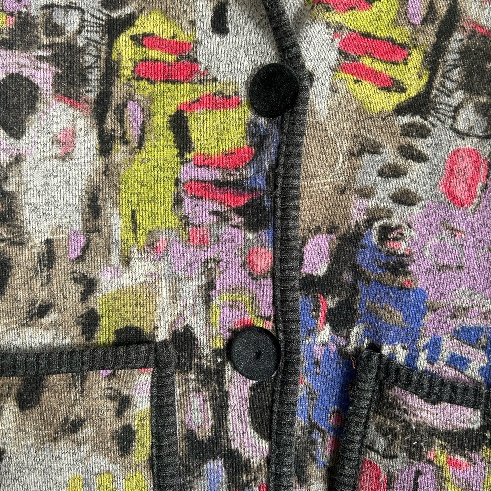 Vibrant Multicolor Women's Teddy Jacket - Picture 4 of 7